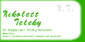 nikolett teleky business card